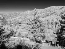 Wintersportgebiet Blick auf das Eisstadion