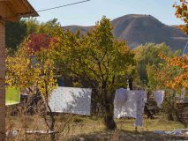 Und die Wäsche trocknet an der Leine