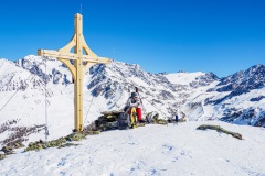 Auf dem Hausberg mit Schneeschuhen
